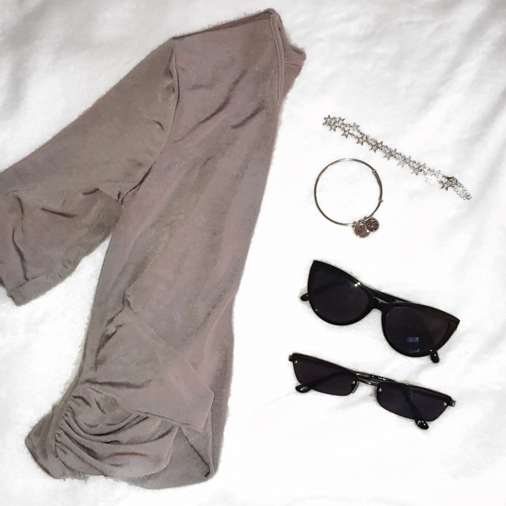 Iridescent Criss cross top